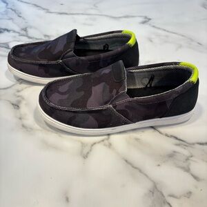 Falls Creek Kids Black and Neon Slip-On Sneakers